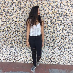 Vintage festival crop top